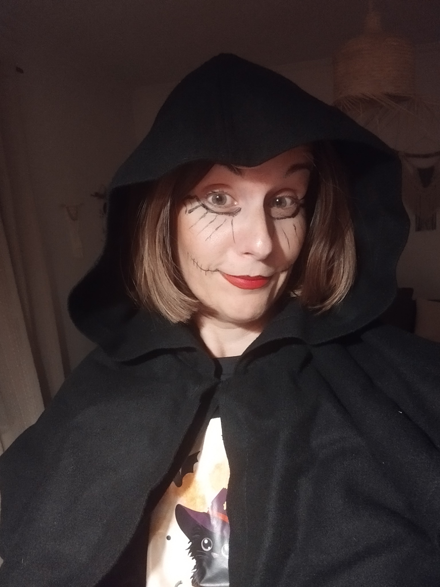 Paula Neto com a sua máscara de Halloween